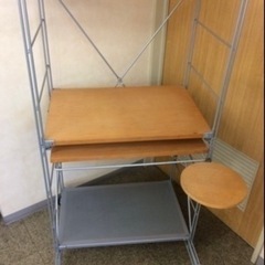 ●●● 無印良品 パソコンラック スチールユニットシェルフ キャ...