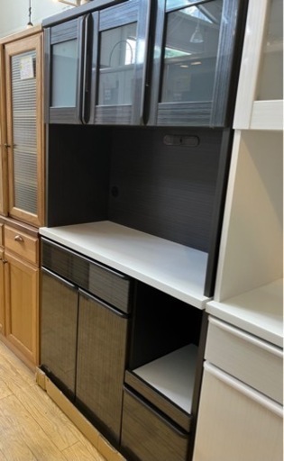 ⭐️展示品上がり⭐️大川家具 3面レンジボード キッチンボード 