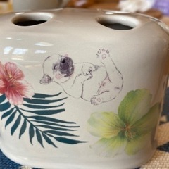 【終了しました】フレンチブルドッグ柄歯ブラシ立ての画像