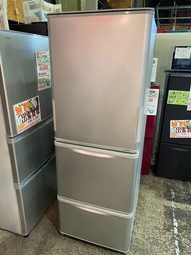【愛品館市原店】SHARP 2019年製 350L 3ドア冷蔵庫 SJ-W351E-S 【愛市IR014506-104】