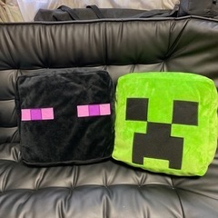 【配送OK】クッション　ぬいぐるみ　マインクラフト　クリーパー&...