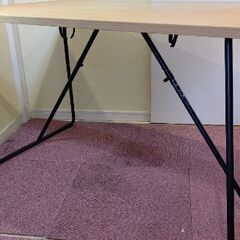 天然木折りたたみテーブル 120 の画像