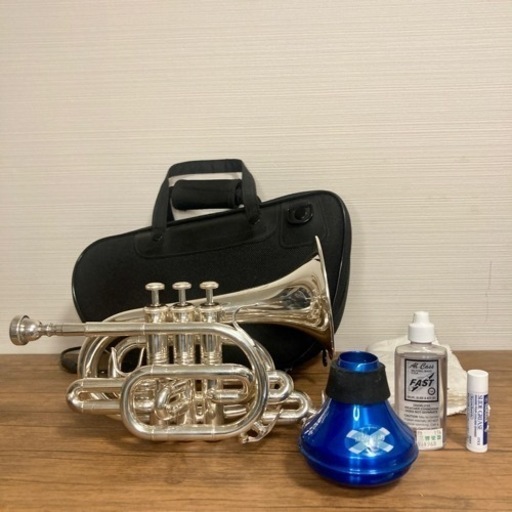 マルカート　ポケットトランペット　銀メッキ