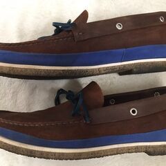 中古　BUTTERO　レザー　デッキシューズ　茶　42　27.5　定価32000の画像