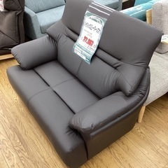 KH-45【新入荷　アウトレット】ハイバック2シーターソファ　ブラウン