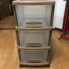 キャスター付き収納3段BOX  400円の画像