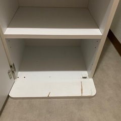 本棚 シューズラック 靴箱 シューズボックス 鏡 ミラー付きの画像