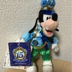 ディズニー ★ グーフィー (クリスタル・ウィッシュ・ジャーニー)  ぬいぐるみバッジ　15th限定 タグ付きの画像