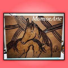 飾る用の木製アートの画像