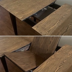伸縮ダイニングテーブルの画像