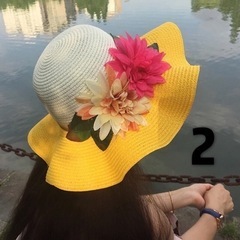 レディース日よけハット全5色の画像