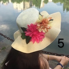 レディース日よけハット全5色の画像