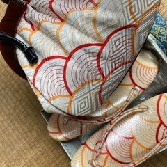 着物用草履とバッグのセット　オレンジ系の画像