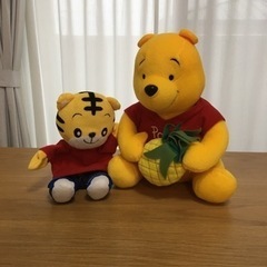 プーさんとしまじろうのぬいぐるみ