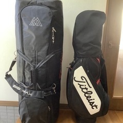 ゴルフバック用旅行バックキャスター付きの画像
