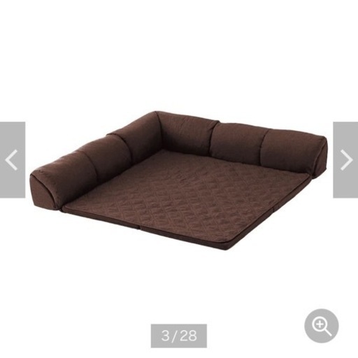 【美品】値下げ中！！！ラグが洗えるコーナークッションセット(ローソファー)ベルメゾン