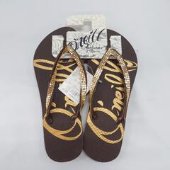 【新品】O'NEILL ビーチサンダル レディース ゴールド