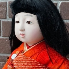 ◎お値下げしました‼️ 古い 市松人形 女の子 ガラスケース付  日本人形古作着物正絹和服旧家蔵出しうぶだし縁起物民芸品伝統工芸古玩具コレクター所蔵品 の画像