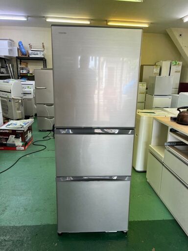 ★東芝★GR-M33S 自動製氷機 3D冷蔵庫 2019年 TOSHIBA 330L 家電 キッチン 生活家電