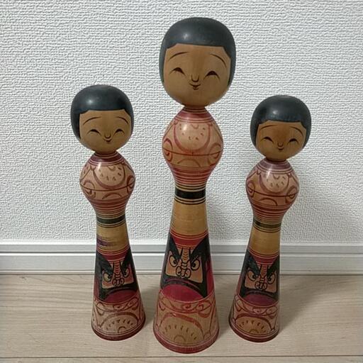 こけし3体　奥瀬鉄則作