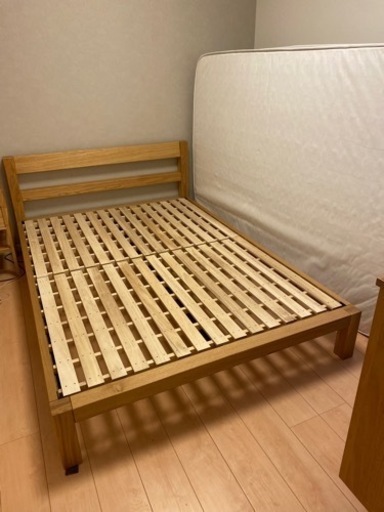 無印良品オーク材ダブルベッド