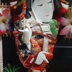 羽子板　人形　女の子　正月飾りの画像