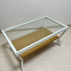 【受付終了しました】ローテーブル　ガラス　Francfrancの画像