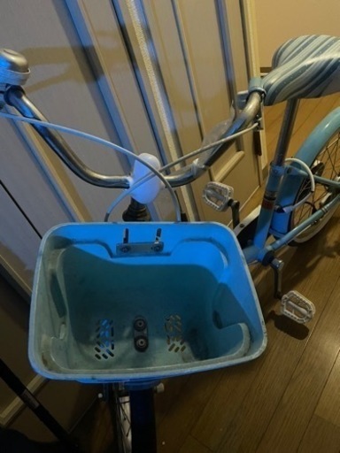 中古子供自転車ブルー