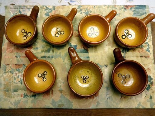 島根　布志名焼　湯町窯　エッグベーカー　7セット（皿一枚なし）