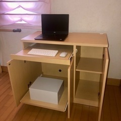 【購入者決定済】パソコン台　プリンタ台　デスク(キャビネット) ...