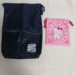 レディース　巾着袋　サンリオ　チャーミーキティ（ピンク）、（ネイ...