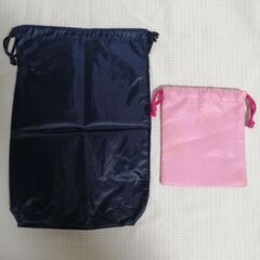 レディース　巾着袋　サンリオ　チャーミーキティ（ピンク）、（ネイビーブルー）の画像