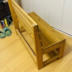 手作り　木製DIYベンチの画像