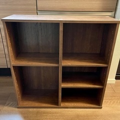 【美品】本棚　キャビネット　ウォールナット　60×60×20