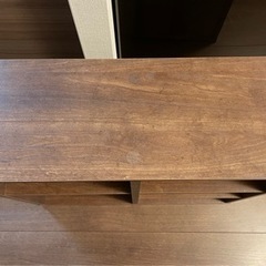 【美品】本棚　キャビネット　ウォールナット　60×60×20の画像