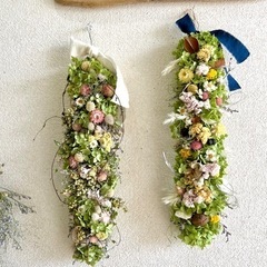 アナベル紫陽花　縦長ガーランドtga