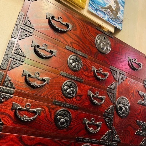 【売約済み】　【40万】美品　岩谷堂箪笥　チェスト　欅材　ケヤキ材　整理箪笥　漆塗　伝統工芸　和家具　収納　衣類　検　岩谷堂　箪笥　南
