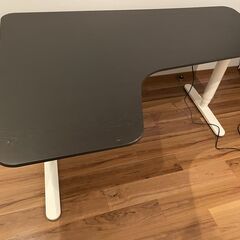IKEA BEKANT ベカント 左コーナーデスク 電動昇降  ...