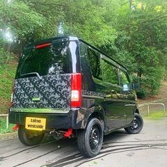 エブリィワゴンターボ★諸費用込み★車検6年6月★ソロキャンプ仕様★リフトアップの画像