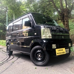 エブリィワゴンターボ★諸費用込み★車検6年6月★ソロキャンプ仕様★リフトアップの画像