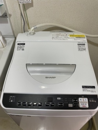 5.5kg 洗濯乾燥機　ホワイト系SHARP　ES-TX5F-S　のJoshinオリジナルモデル ES-TX5FJ-W