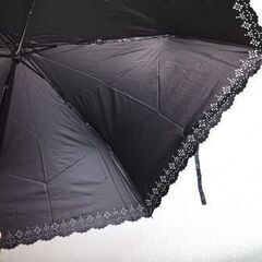 日傘 折りたたみ 紺 晴雨兼用の画像