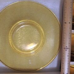 曽我 ガラス ティータイム セット カップ ソーサー 灰皿 クリーマー 計12点  アンバー クリーム入れ 昭和 レトロ SOGA GLASS 琥珀色の画像