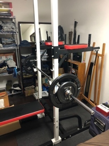 【取り引き終了】WASAIぶら下がり健康器多機能懸垂マシン＋バーベルのセット