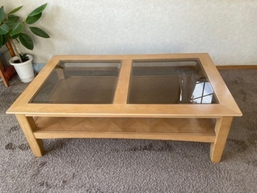 【美品】リビングセンターテーブル　/大塚家具購入(天板:ガラス)