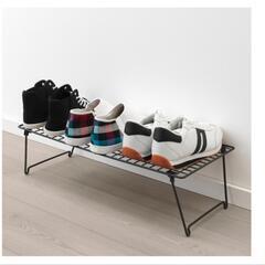 【IKEA】グレイグ/シューズラック 黒 3個セットの画像