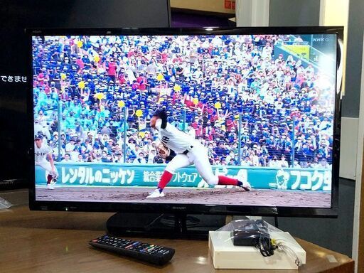 札幌近郊　送料無料　 SHARP シャープ AQUOS アクオス 32V型液晶テレビ 2T-C32AE1 2018年製 録画 外付けHDD2T付　 動作確認済み