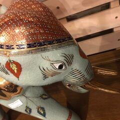 ✨🔔期間限定・特別価格🔔✨象のオブジェ 陶器 インド 雑貨 インテリア 置物 エレファント 家具の画像