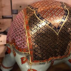 ✨🔔期間限定・特別価格🔔✨象のオブジェ 陶器 インド 雑貨 インテリア 置物 エレファント 家具の画像
