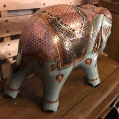 ✨🔔期間限定・特別価格🔔✨象のオブジェ 陶器 インド 雑貨 インテリア 置物 エレファント 家具の画像